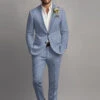 Italian Linen Artisanal Light Blue Suit 1 Italian Linen Artisanal Light Blue Suit -Vest Gentleman Shop artisanallightbluelinensuitlk