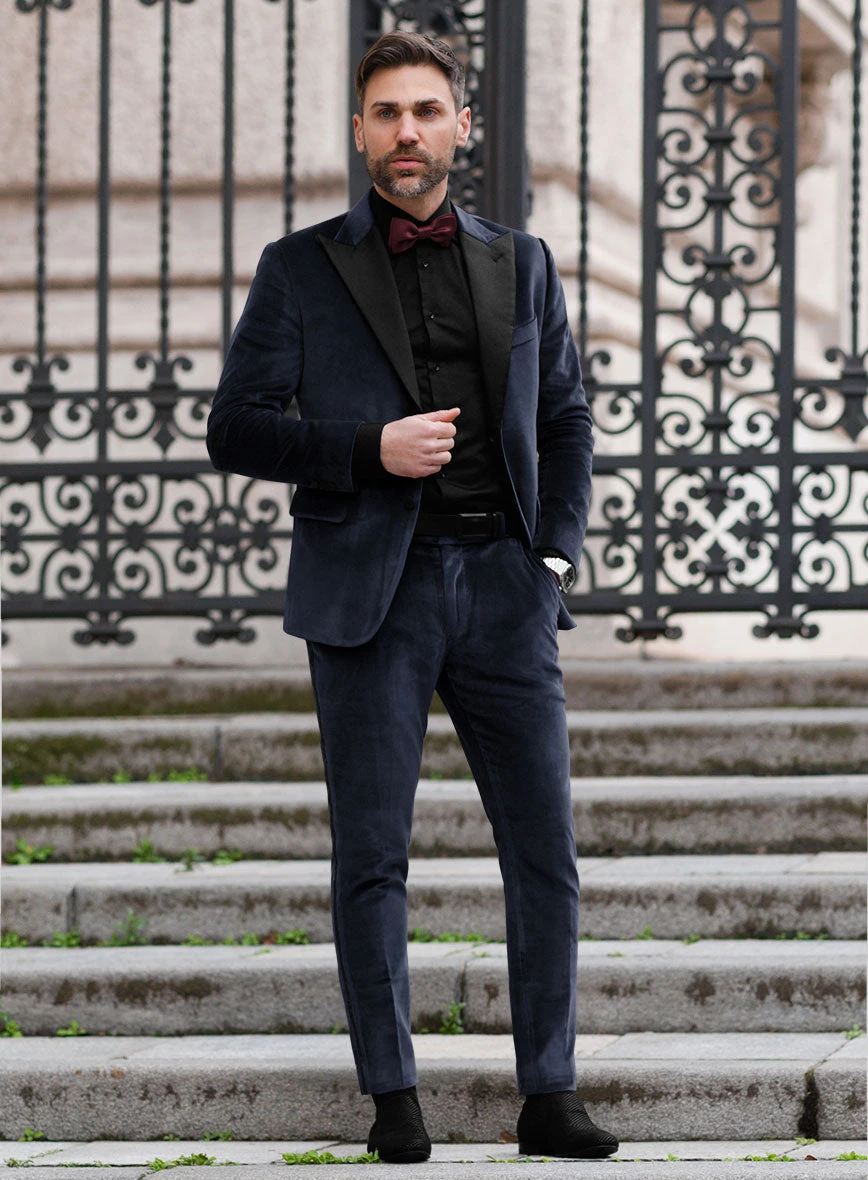 Blue Velvet Tuxedo Suit 4 Blue Velvet Tuxedo Suit - Image 2