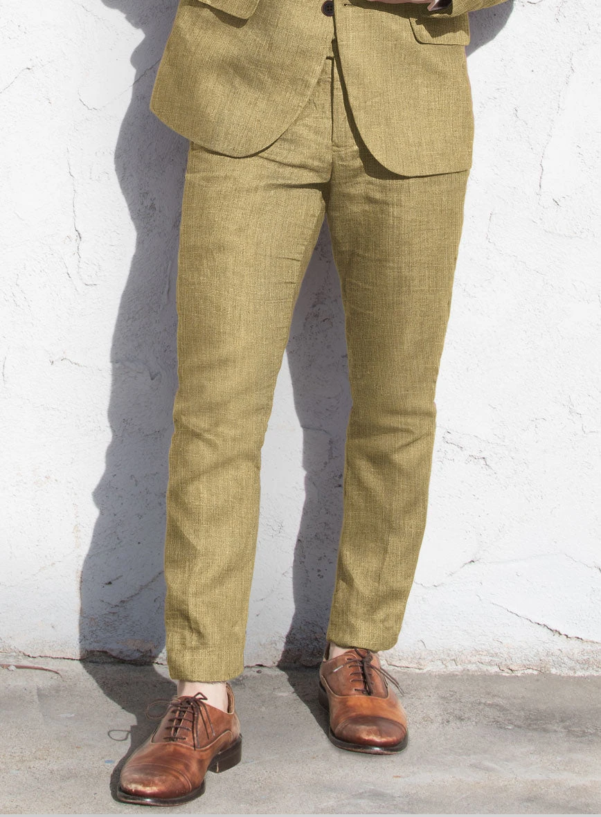 British Khaki Pure Linen Suit 6 British Khaki Pure Linen Suit - Image 4