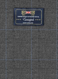 Caccioppoli Dapper Dandy Varto Glen Gray Wool Pants -Vest Gentleman Shop caccioppolidapperdandyvartoglengraypantslook 1