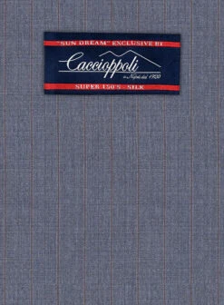 Caccioppoli Sun Dream Polico Blue Wool Silk Pants -Vest Gentleman Shop caccioppolisdpolicobluepantslook 1