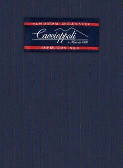 Caccioppoli Sun Dream Aciaga Blue Wool Silk Pants -Vest Gentleman Shop caccioppolisundreamaciagabluepantslook 1