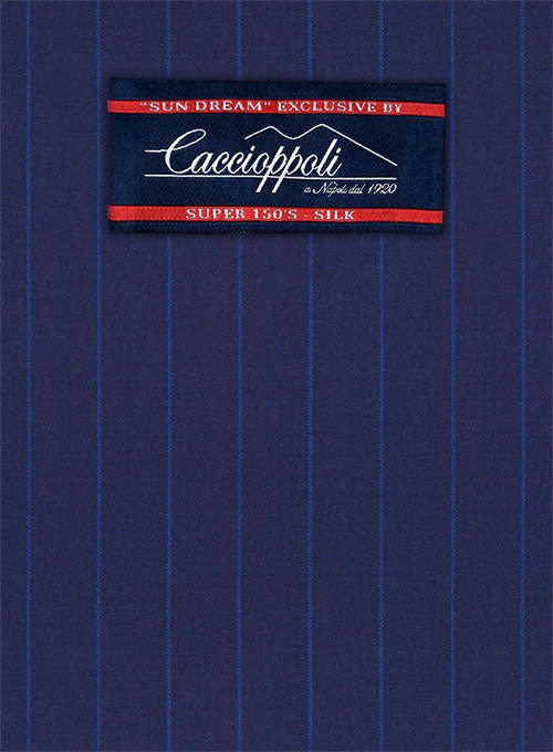 Caccioppoli Sun Dream Frozo Blue Wool Silk Pants 4 Caccioppoli Sun Dream Frozo Blue Wool Silk Pants - Image 2