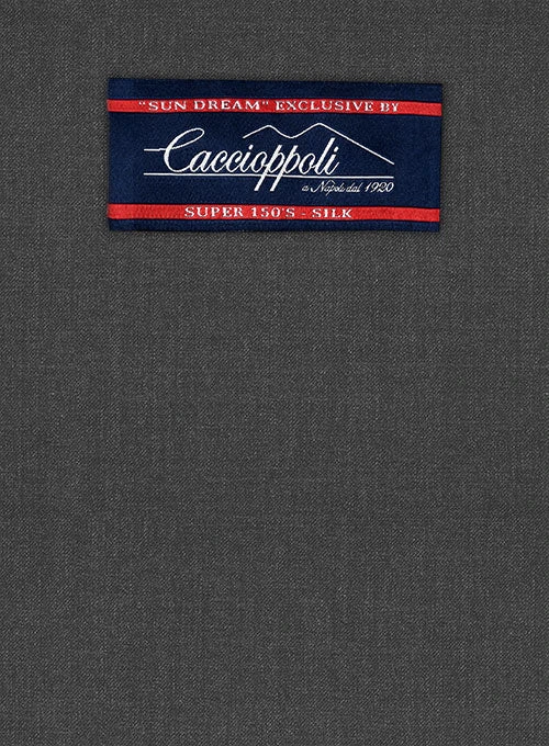 Caccioppoli Sun Dream Dark Gray Wool Silk Pants 4 Caccioppoli Sun Dream Dark Gray Wool Silk Pants - Image 2