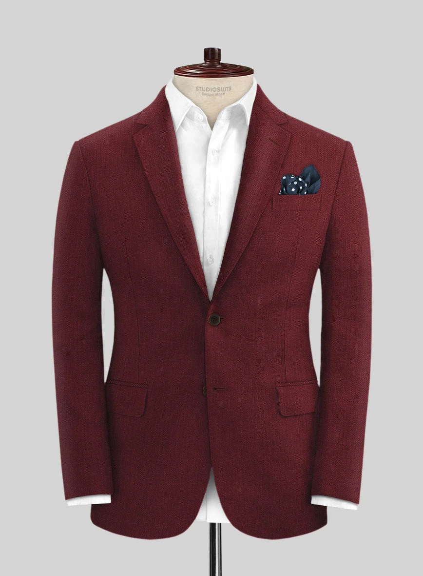 Campari Cranberry Linen Suit 4 Campari Cranberry Linen Suit - Image 3