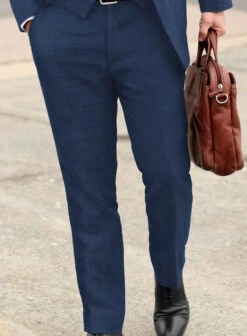 Campari Indigo Linen Suit -Vest Gentleman Shop campariindigolinensuitlook 4