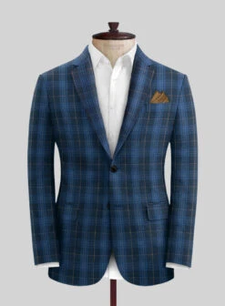 Campari Jet Blue Checks Linen Suit 12 Campari Jet Blue Checks Linen Suit -Vest Gentleman Shop camparijetbluecheckslinensuitlook 2
