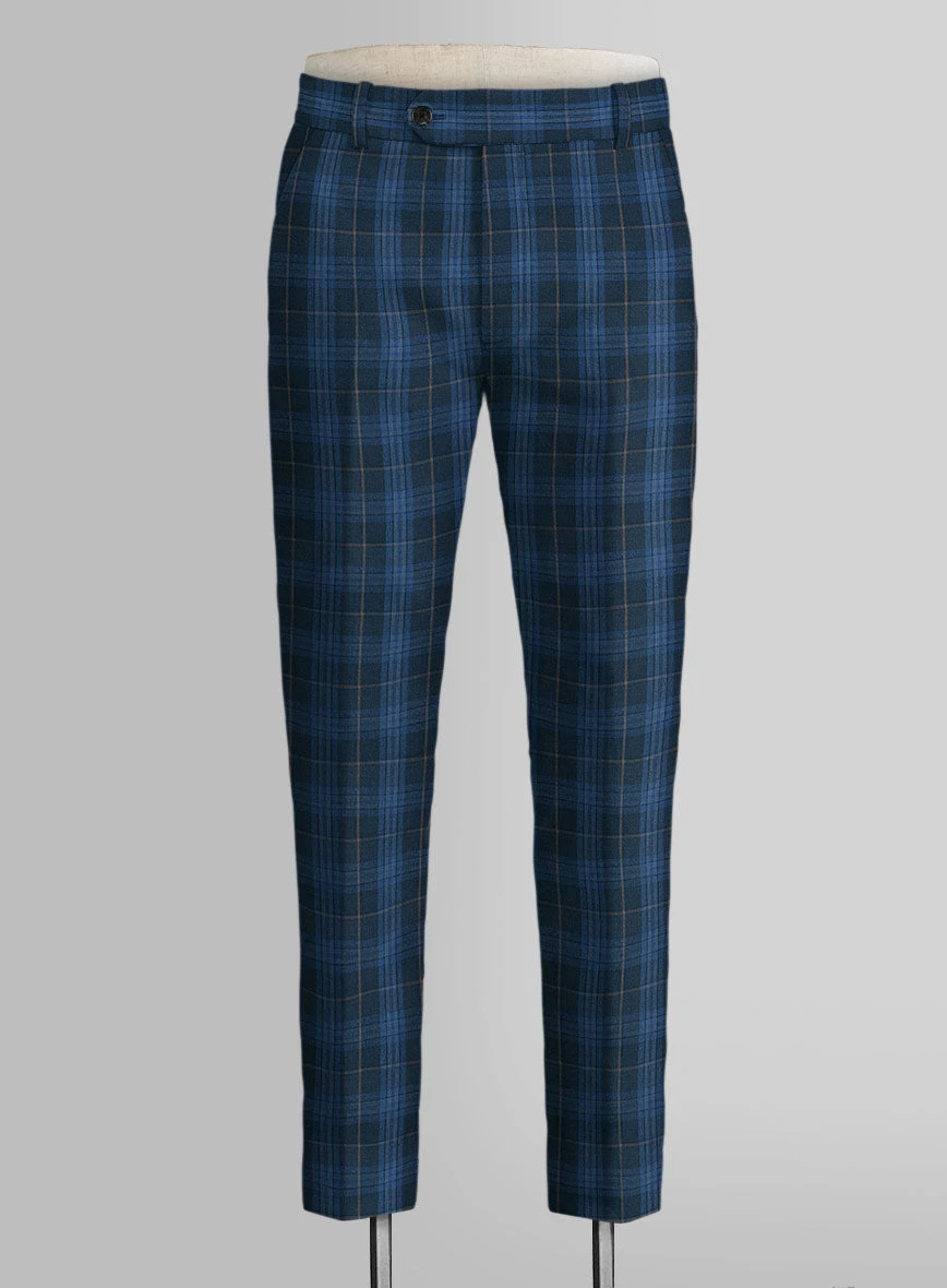 Campari Jet Blue Checks Linen Suit 7 Campari Jet Blue Checks Linen Suit - Image 5