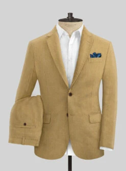 Campari Khaki Linen Suit