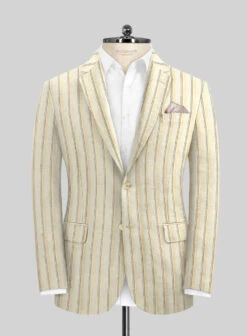 Campari Vama Stripe Linen Suit -Vest Gentleman Shop camparivamastriplinensuitlook 2