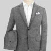 Chambray Black Pure Linen Suit -Vest Gentleman Shop chambrayblackpurelinensuitlook