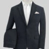 Dark Blue Pure Linen Suit -Vest Gentleman Shop darkbluepurelinensuitlook