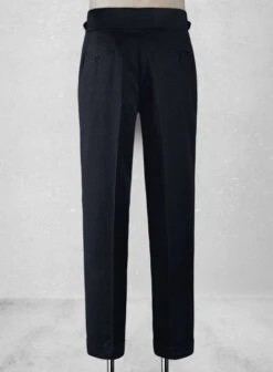 Dark Navy Blue Chino Gurkha Trousers -Vest Gentleman Shop darknavybluechinogurkcottontroulook 1