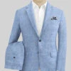 Desert Blue Linen Suit -Vest Gentleman Shop desertbluelinensuitlk 1