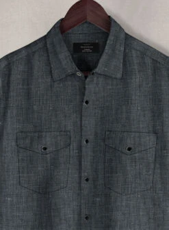 European Ash Gray Linen Western Style Shirt 12 European Ash Gray Linen Western Style Shirt -Vest Gentleman Shop europnashgraylinenweststyleshirtlk 2 77ac7d4c 11ea 494d b5de a741036a50c3