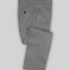 Gray Feather Cotton Canvas Stretch Pants