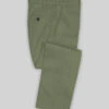 Green Feather Cotton Canvas Stretch Pants -Vest Gentleman Shop greenfeathercottoncanvastretchpants