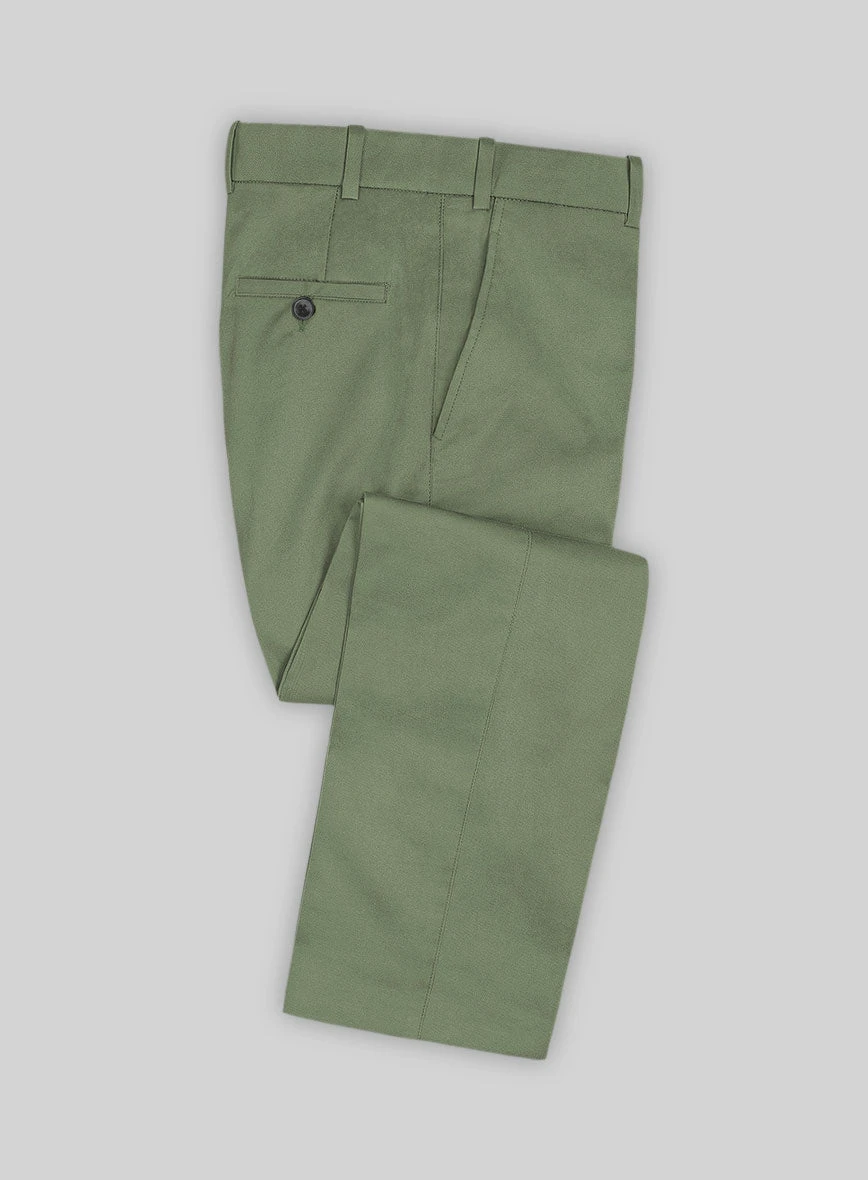 Green Cotton Power Stretch Chino Pants 3 Green Cotton Power Stretch Chino Pants