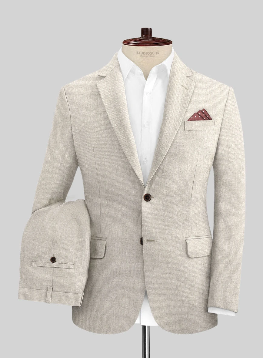 Heavy Linen Beige Suit 3 Heavy Linen Beige Suit