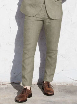 Heavy Linen Sage Green Suit -Vest Gentleman Shop heavylinensagegreensuitlk 4