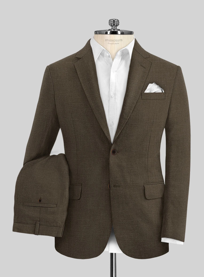Italian Brown Linen Suit 4 Italian Brown Linen Suit - Image 2