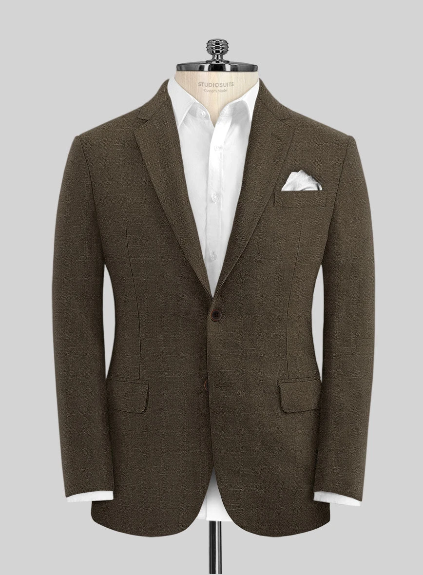 Italian Brown Linen Suit 5 Italian Brown Linen Suit - Image 3