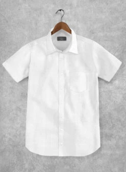Italian Cotton Dobby Paolu White Shirt