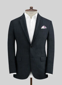 Italian Dark Blue Linen Suit -Vest Gentleman Shop italiandrkblulinensuitlook 2