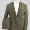 Italian French Green Linen Suit -Vest Gentleman Shop italianfrenchgreenlinensuitlook