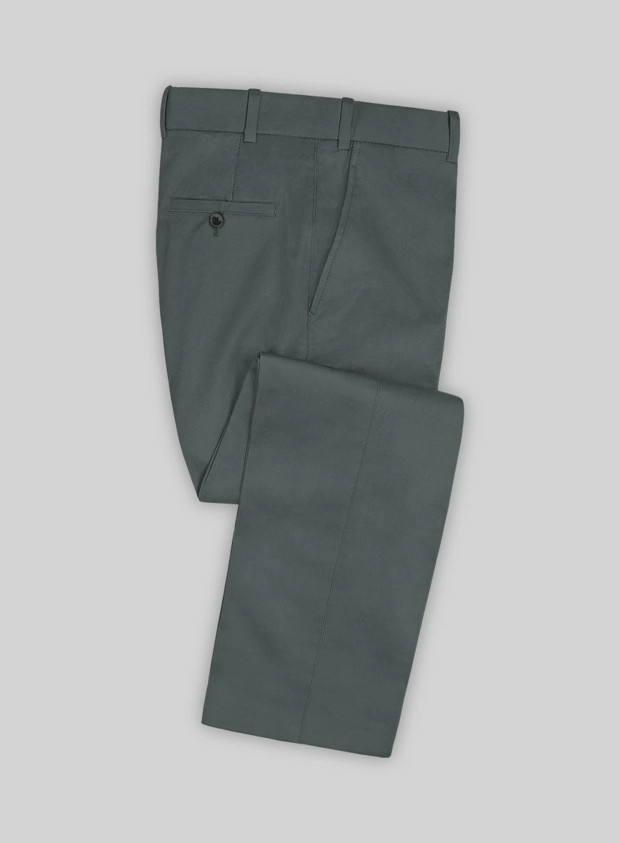 Italian Gray Cotton Stretch Pants 3 Italian Gray Cotton Stretch Pants