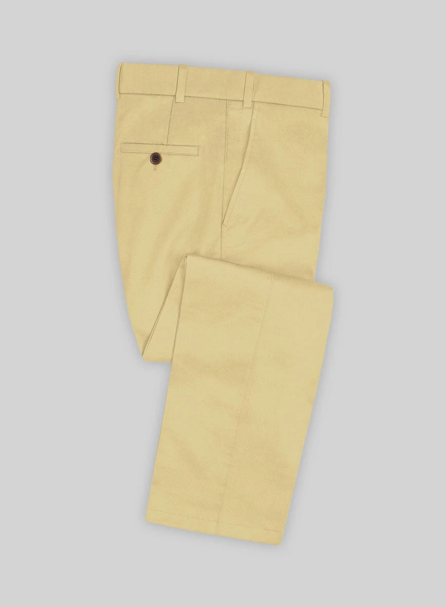 Italian Latte Beige Cotton Stretch Pants 3 Italian Latte Beige Cotton Stretch Pants