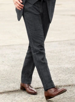 Italian Linen Twilight Dark Blue Suit -Vest Gentleman Shop italianlinentwilightdarkbluesuitlk 3