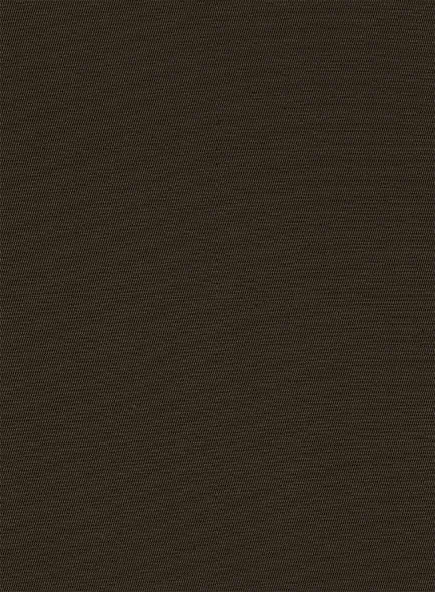 Italian Mocha Brown Cotton Stretch Pants 4 Italian Mocha Brown Cotton Stretch Pants - Image 2