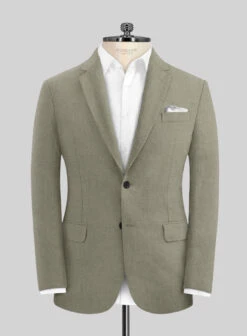Italian Muted Green Linen Suit -Vest Gentleman Shop italianmutedgreenlinensuitlk 2
