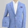 Italian Nile Blue Linen Suit -Vest Gentleman Shop italiannilebluelinensuitlook