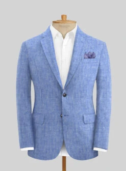 Italian Nile Blue Linen Suit -Vest Gentleman Shop italiannilebluelinensuitlook 2