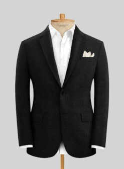 Italian Prato Black Linen Suit -Vest Gentleman Shop italianpratoblklinensuitlk 2