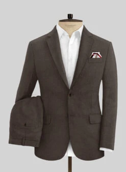 Italian Prato Brown Linen Suit