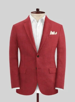 Italian Prato Burgundy Linen Suit -Vest Gentleman Shop italianpratoburgundylinensuitlk 2