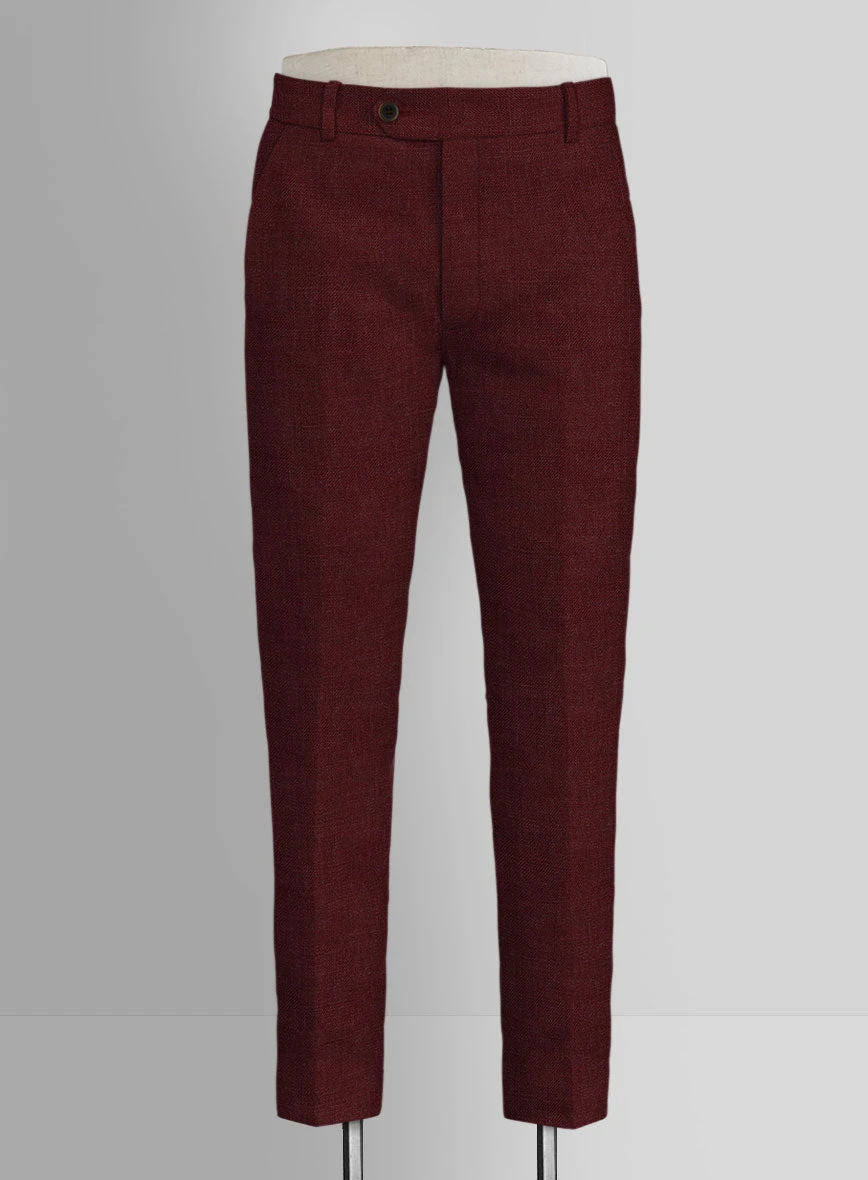 Italian Prato Maroon Linen Suit 6 Italian Prato Maroon Linen Suit - Image 4