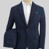 Italian Prato Oxford Blue Linen Suit -Vest Gentleman Shop italianpratooxfrdbluelinensuitlk