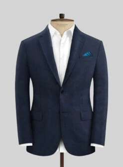Italian Prato Oxford Blue Linen Suit 11 Italian Prato Oxford Blue Linen Suit -Vest Gentleman Shop italianpratooxfrdbluelinensuitlk 2