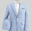 Italian Sky Blue Linen Suit