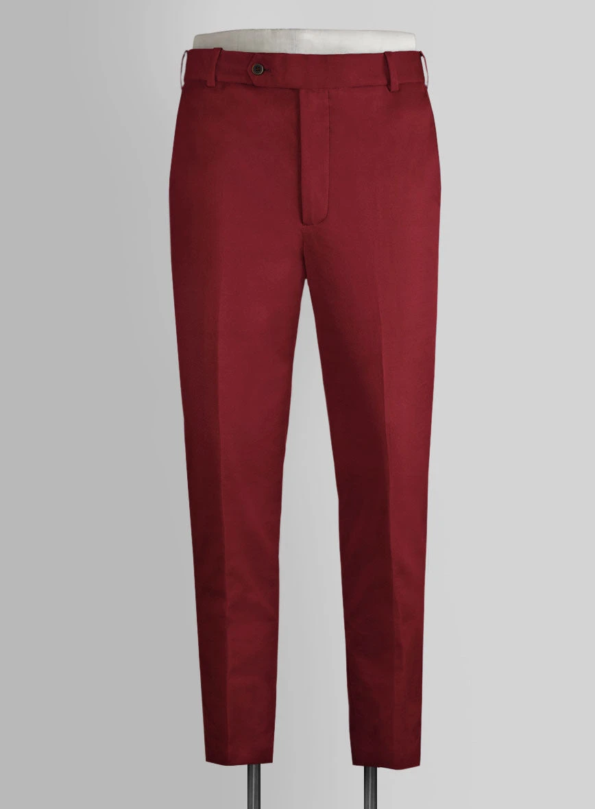 Italian Wine Cotton Pants 4 Italian Wine Cotton Pants - Image 2
