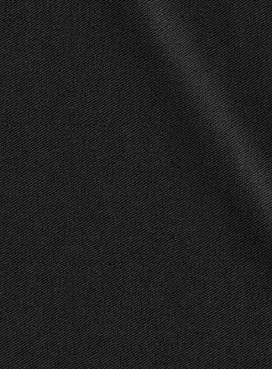 Italian Style Black Wool Tuxedo - Satin Trim 7 Italian Style Black Wool Tuxedo - Satin Trim - Image 5