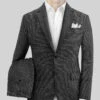 Italian Prato Black Chambray Linen Suit -Vest Gentleman Shop itapratblckchmbrylinsuitlk