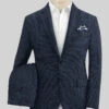 Italian Prato Blue Chambray Linen Suit -Vest Gentleman Shop itapratbluchmbrylinsuitlk