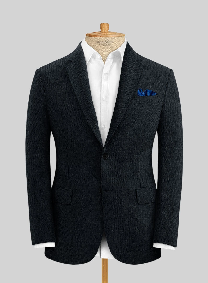 Italian Prato Midnight Linen Suit 5 Italian Prato Midnight Linen Suit - Image 3