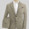 Italian Prato Brown Sharkskin Linen Suit -Vest Gentleman Shop itapratobrwnsharkskinlinsuitlk