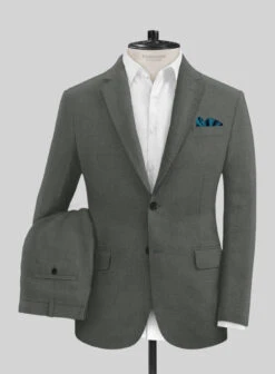 Italian Prato Gray Linen Suit